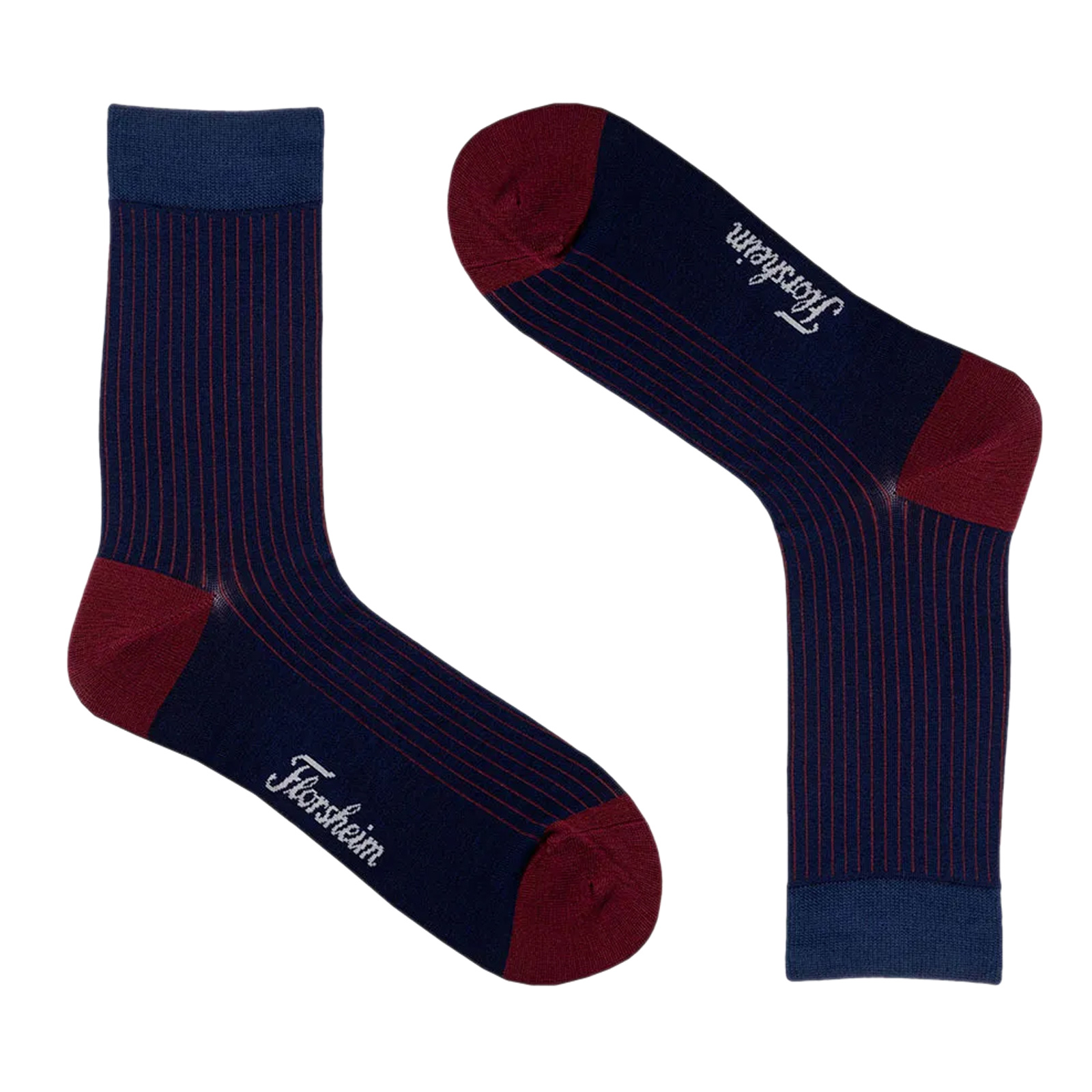 Мужские носки Florsheim трикотажные в рубчик 100310-410 из темно-синей ТКАНИ И СИНТЕТИКИ 2690₽