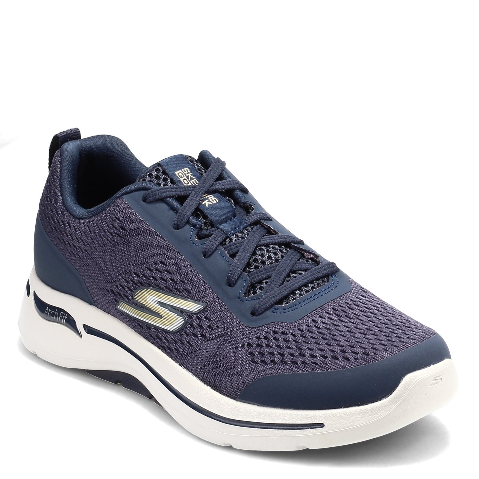 Men s Skechers GOwalk Arch Fit Idyllic Sneaker Wide Width 216116WW NVGD Nav eBay