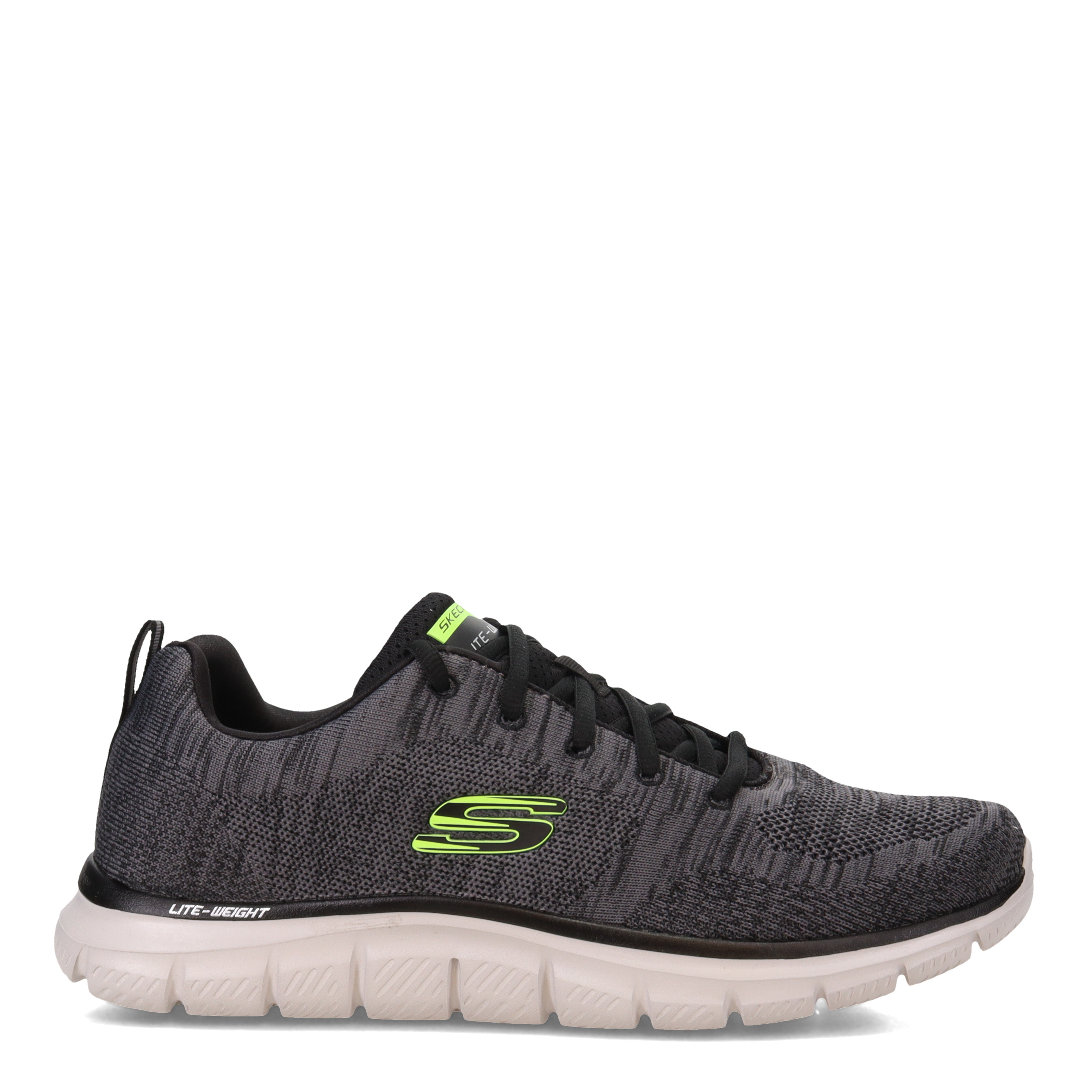 Men\'s Skechers, Track - Front Fabric-And-Syn | Runner Sneaker Charcoal 232298-CCBK eBay