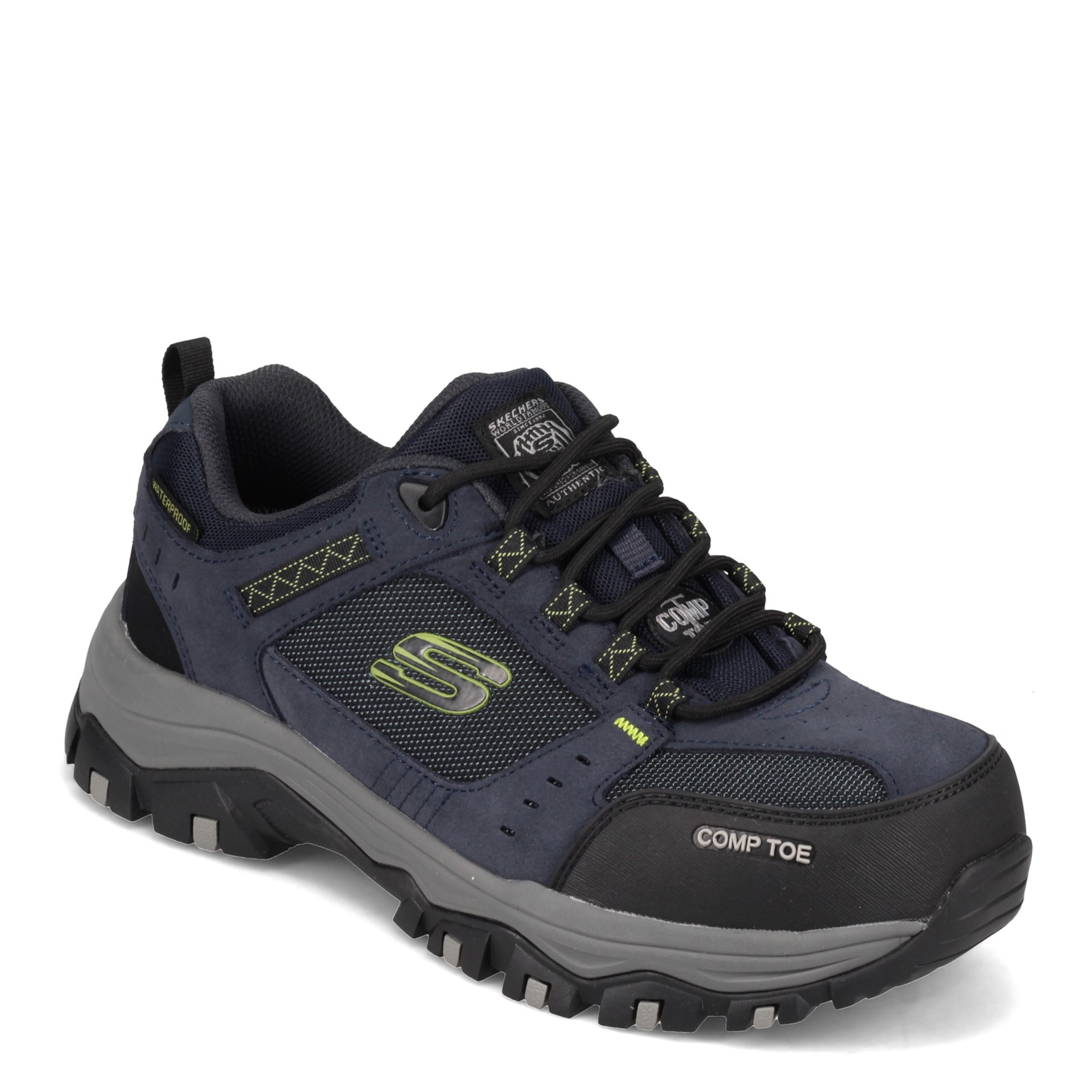 Men's Skechers, Greetah Comp Toe Work Shoe - Wide Width 77183W-NVBK ...