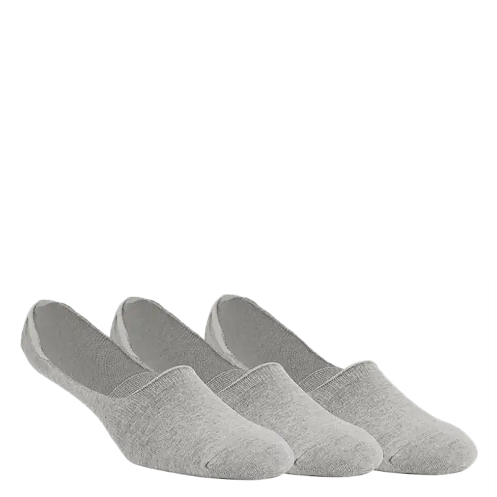 Mens Florsheim No Show Basic Liner Socks - 3 Pack 9045-020 Grey FABRIC-AND-SYN 3890₽