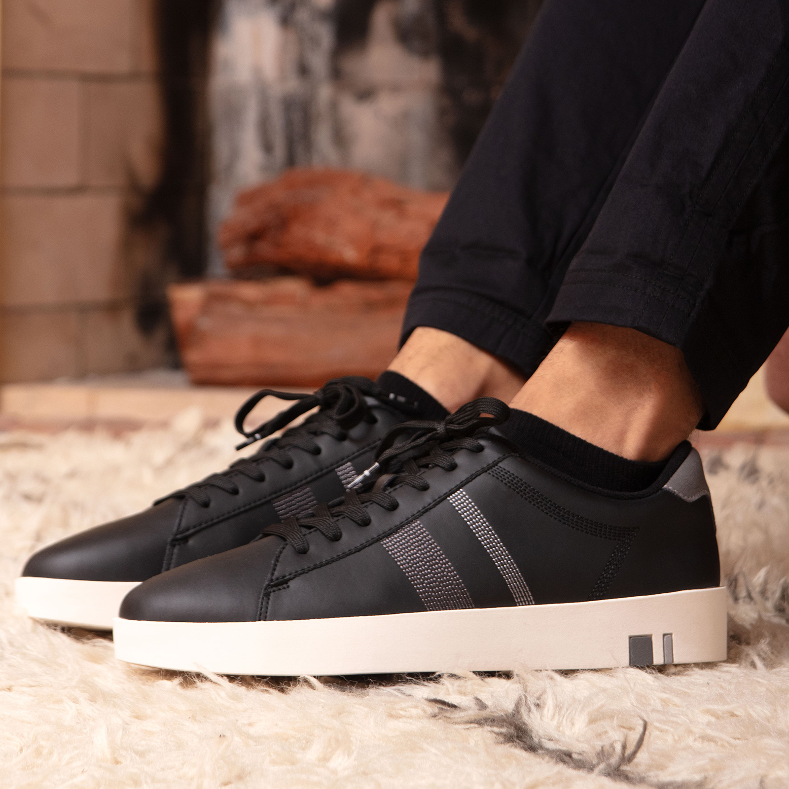 Мужские кроссовки Ben Sherman Boxwell BSMBOXWL-0841 черныеWhisperУгольно-синтетические 8490₽