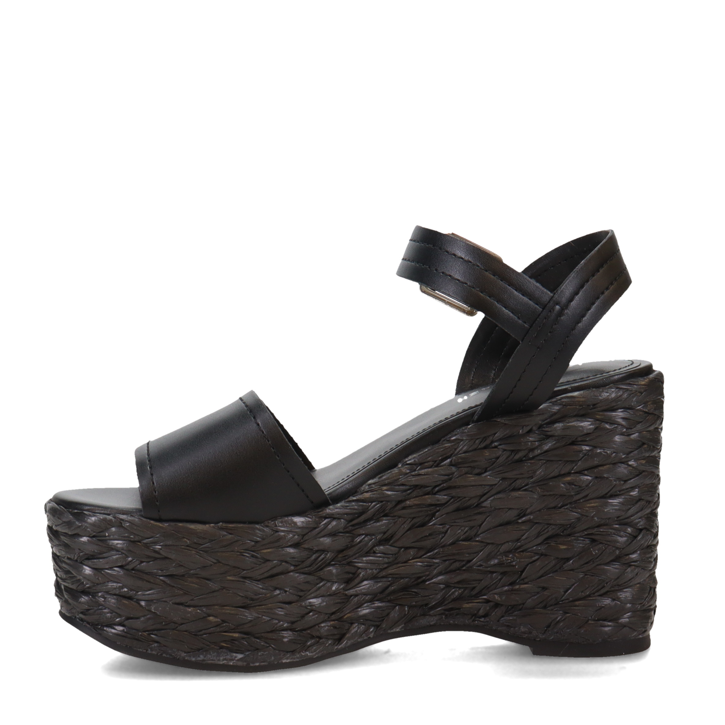 Women's Marc Fisher, Burian Sandal BURIAN-BLK01 Black Suede