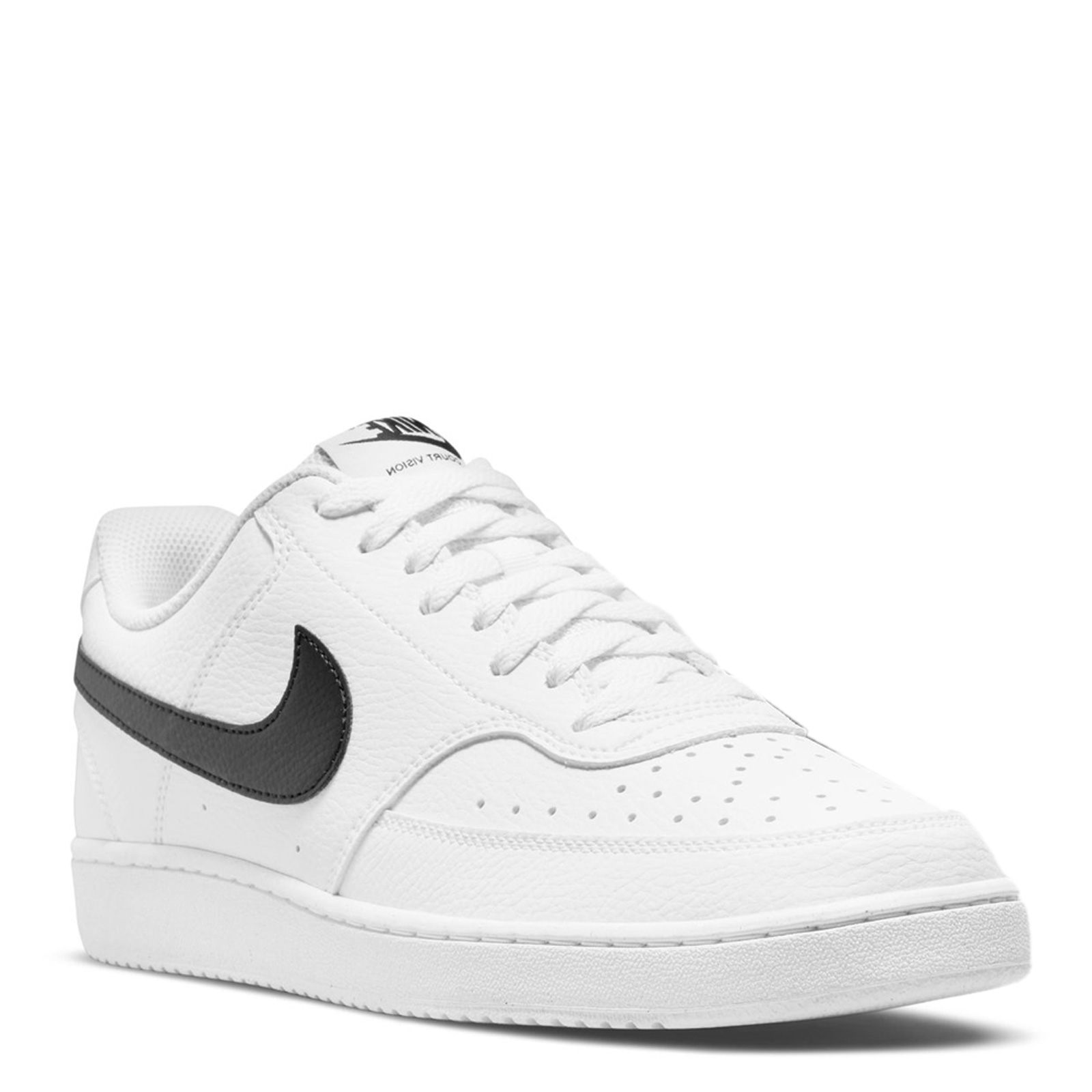 Men's Nike, Court Vision Low Next Nature Sneaker DH2987-101 White/Black Syntheti