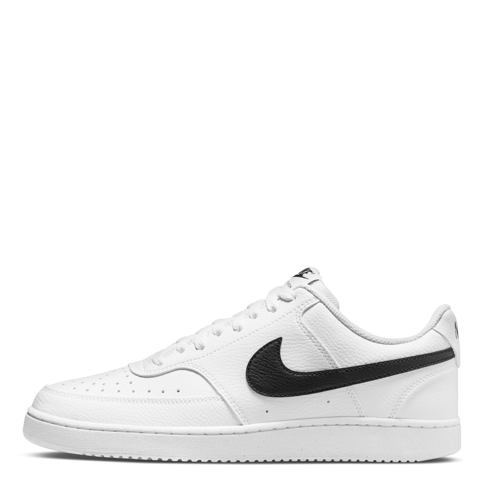 Men's Nike, Court Vision Low Next Nature Sneaker DH2987-101 White/Black Syntheti