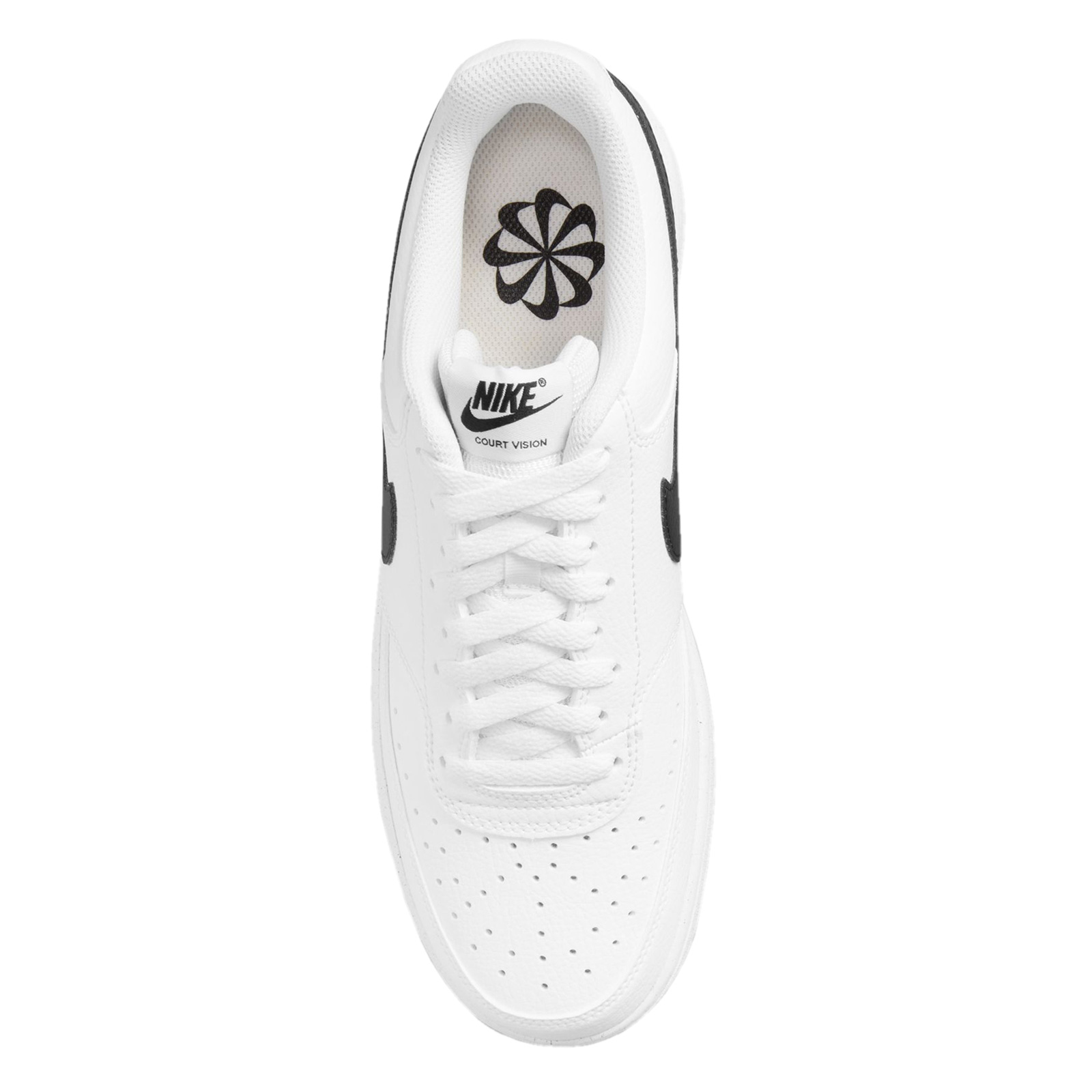 Men's Nike, Court Vision Low Next Nature Sneaker DH2987-101 White/Black Syntheti