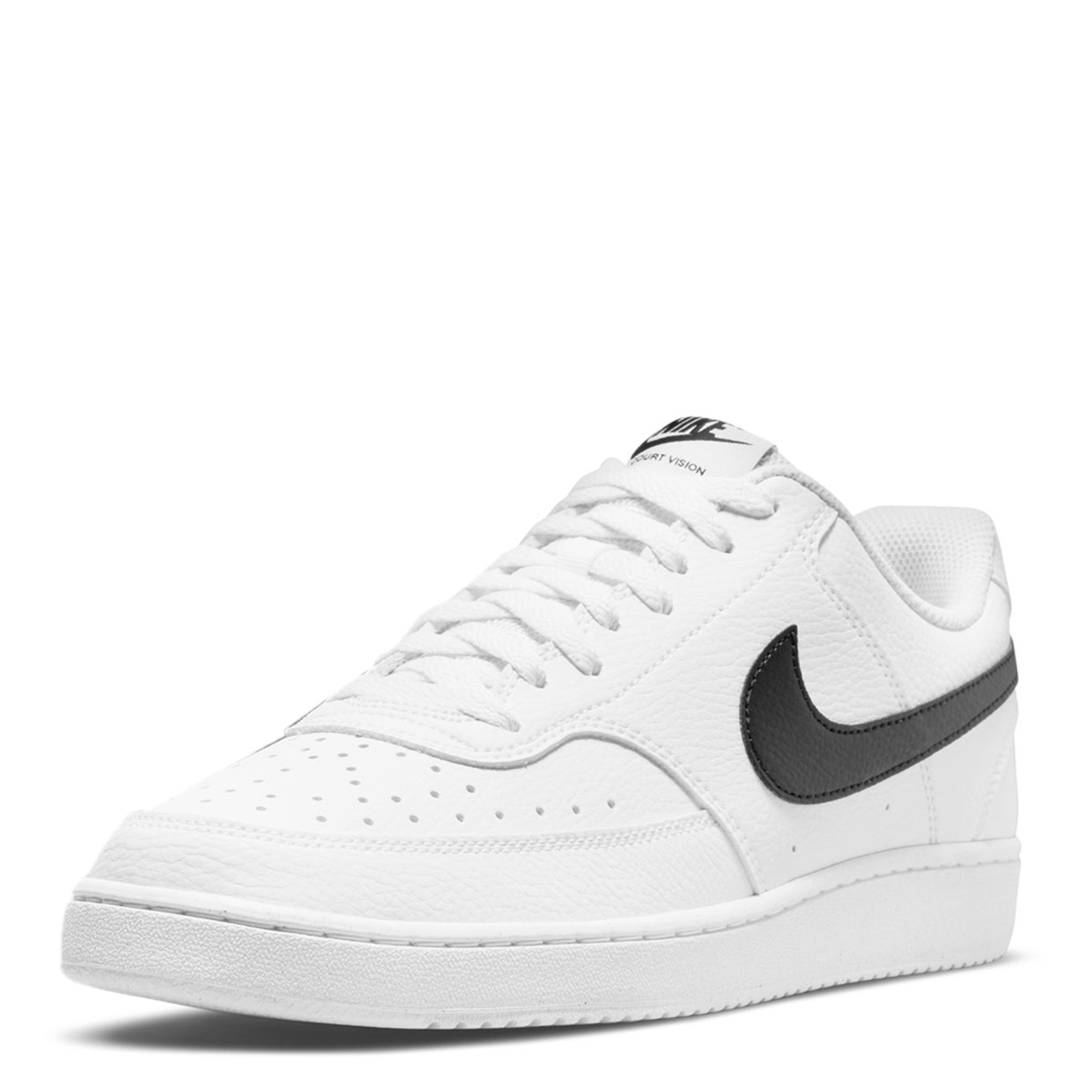 Men's Nike, Court Vision Low Next Nature Sneaker DH2987-101 White/Black Syntheti