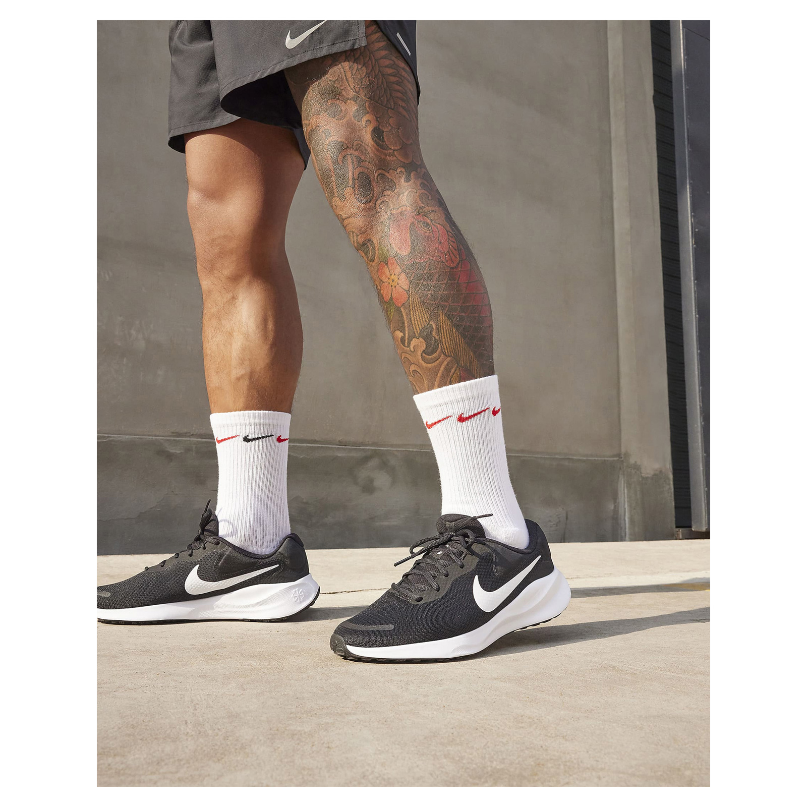Men's Nike, Revolution 7 Running Shoe FB2207-001 Black/White SYNTHETIC - Picture 13 of 18
