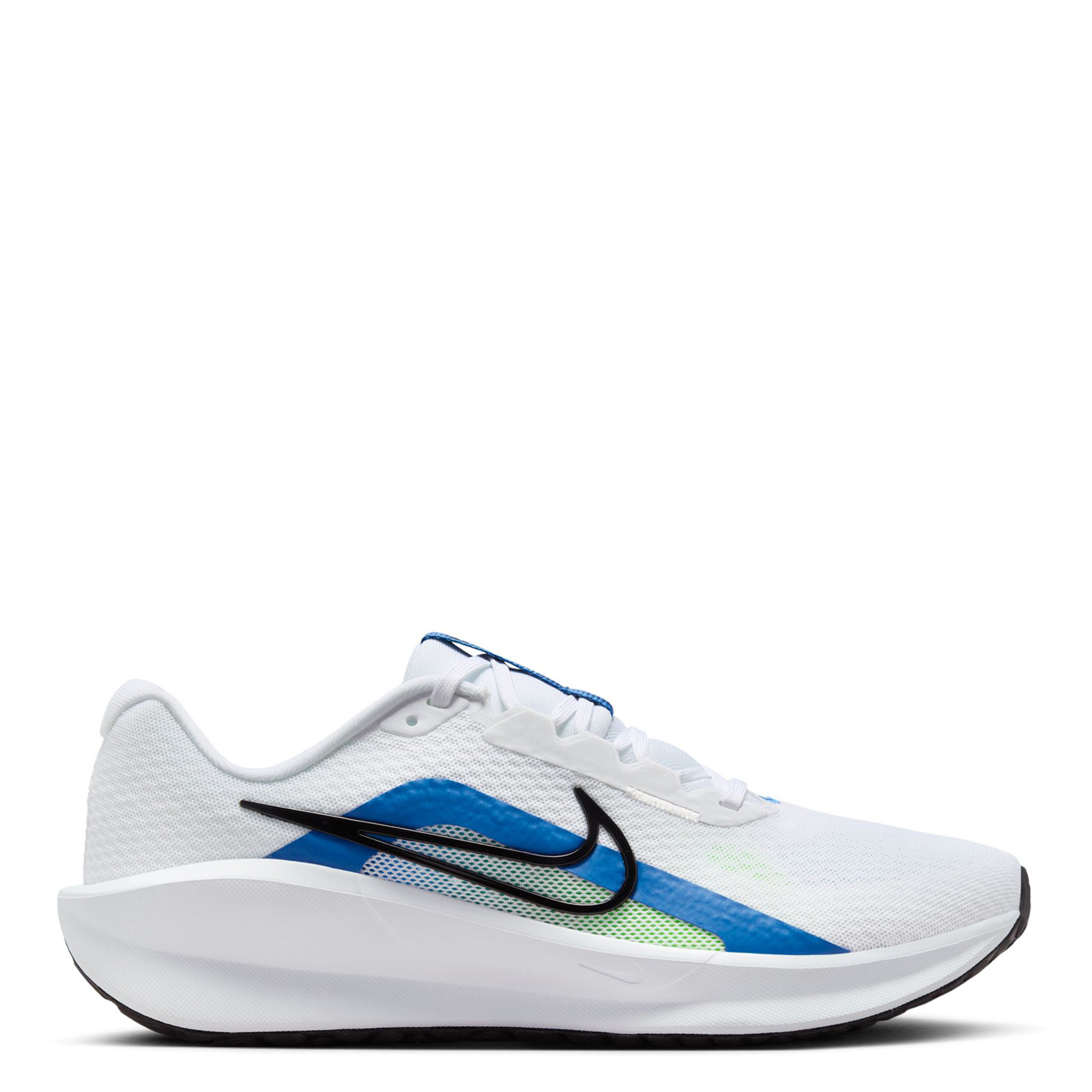Scarpa da corsa uomo Nike, Downshifter 13 FD6454-103 bianco/blu/verde SINTETICA - Foto 12 di 30