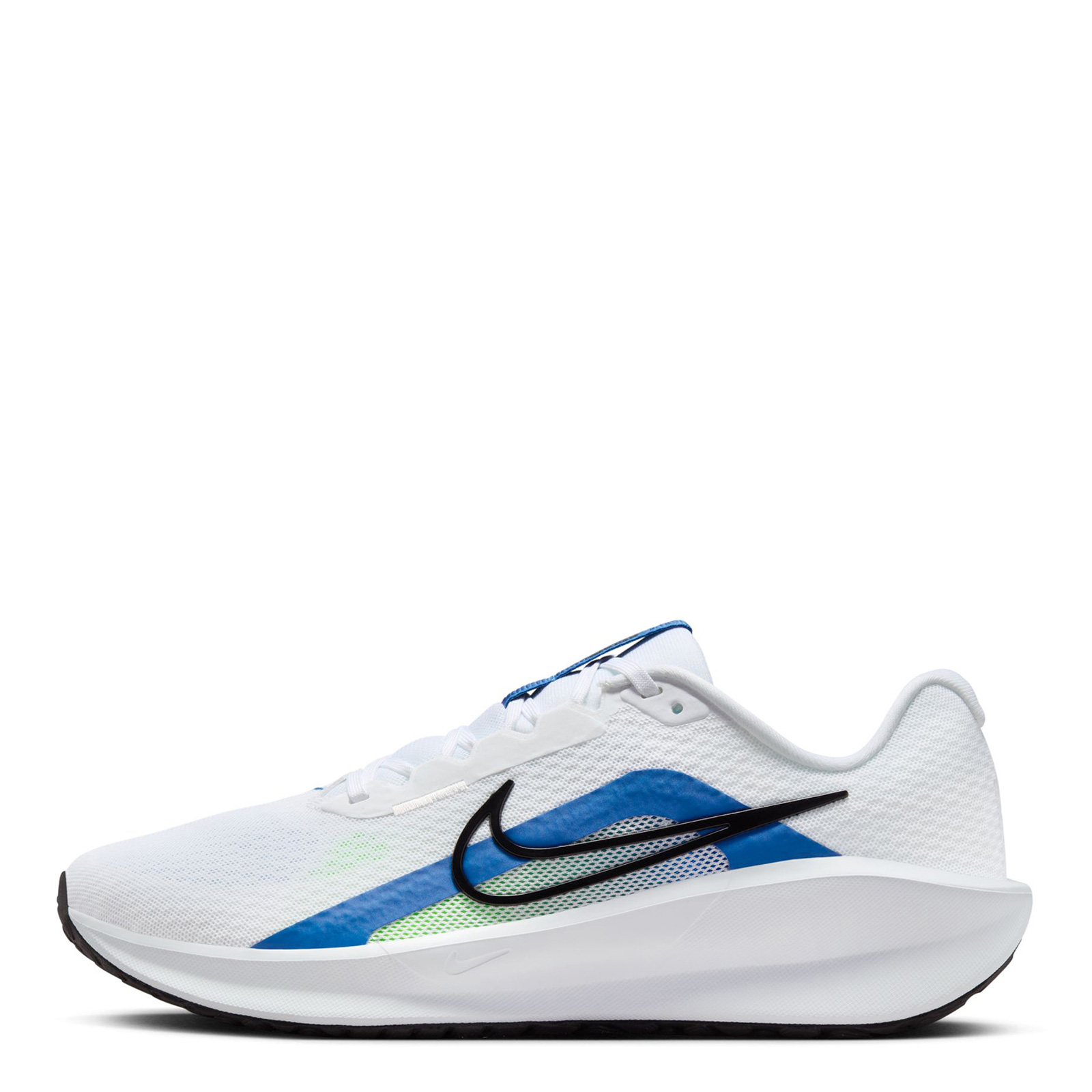 Scarpa da corsa uomo Nike, Downshifter 13 FD6454-103 bianco/blu/verde SINTETICA - Foto 15 di 30