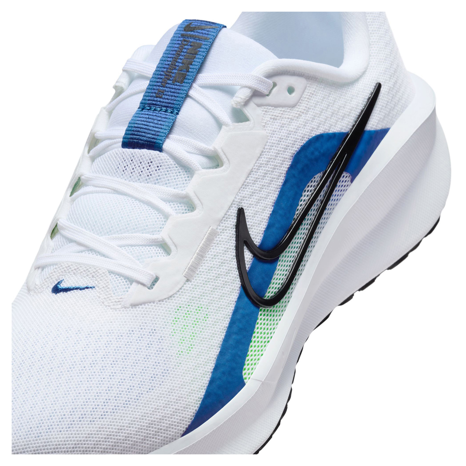 Scarpa da corsa uomo Nike, Downshifter 13 FD6454-103 bianco/blu/verde SINTETICA - Foto 19 di 30